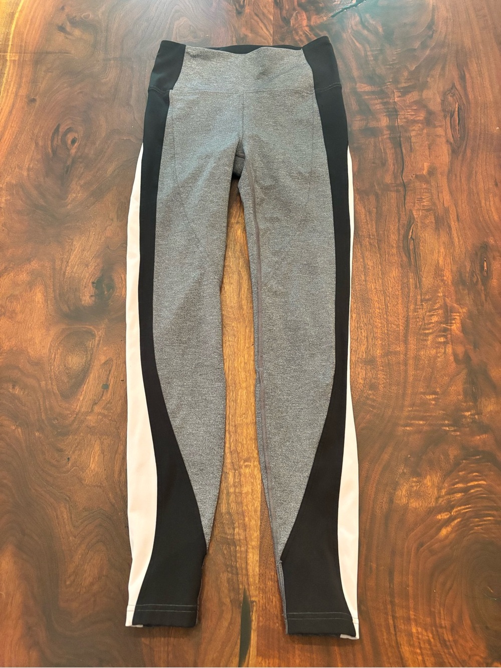 lululemon athletica Gray, Black & White Colorblock Kids Leggings